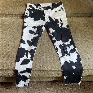 Chico's Black and White Patterned Women Jeans